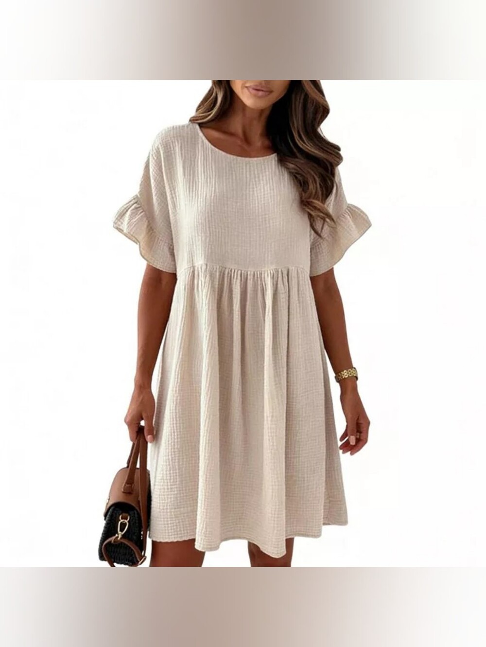 Ruffle Sleeve Babydoll Dress NWOT